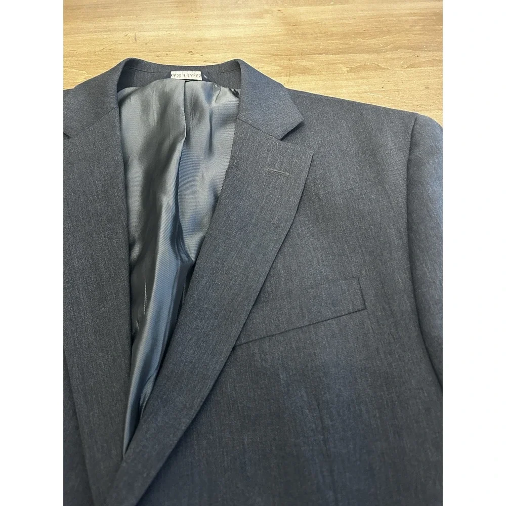Banana Republic Lanificio Fabric Gray Blazer Sport Coat Mens 42L Wool Modern Fit